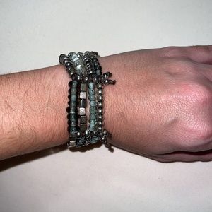 Uno de 50 bracelet blues greens small width